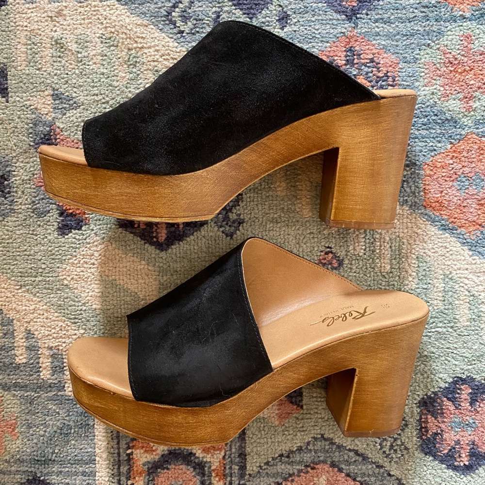 Rebels Asymmetric Black Platform Sandals